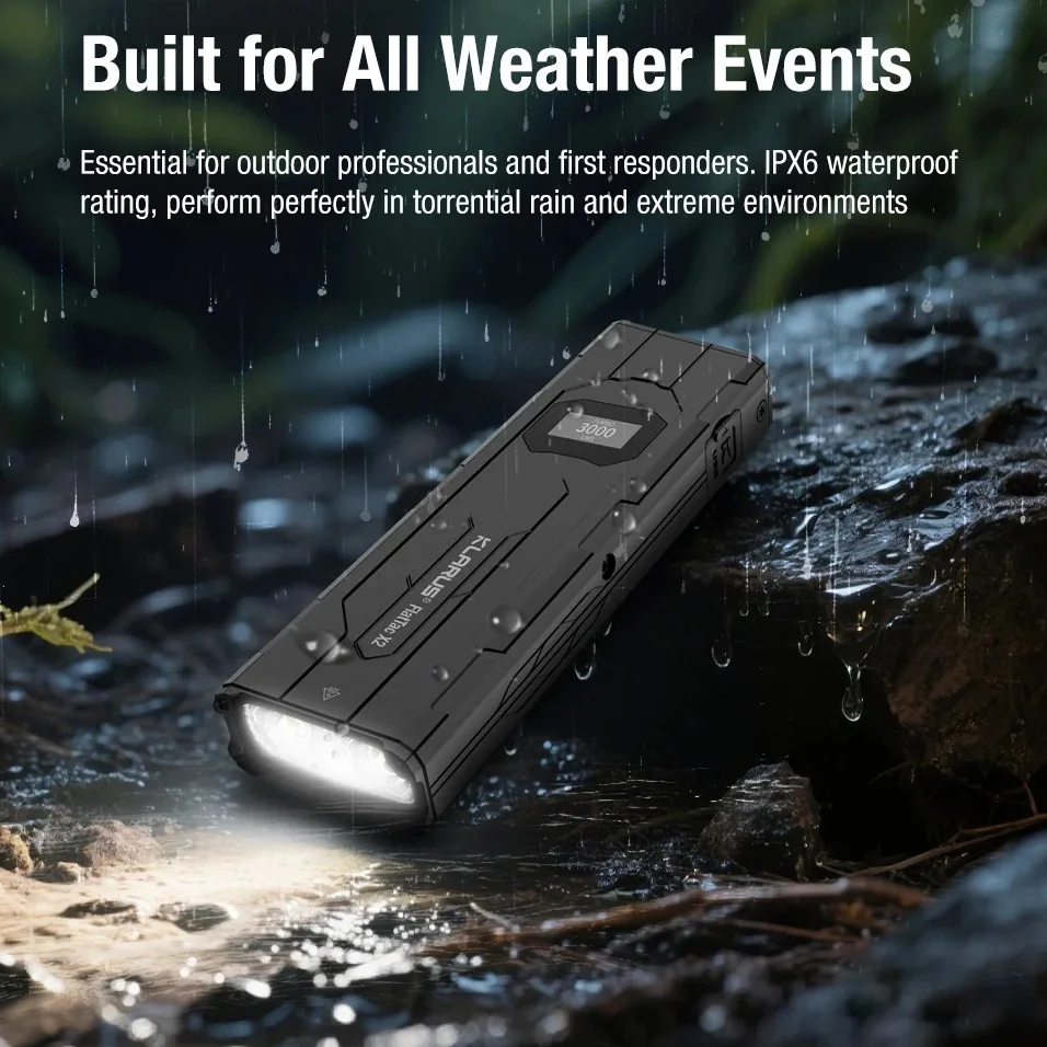 Ultra Thin Rechargeable Tactical Flashlight for Camping