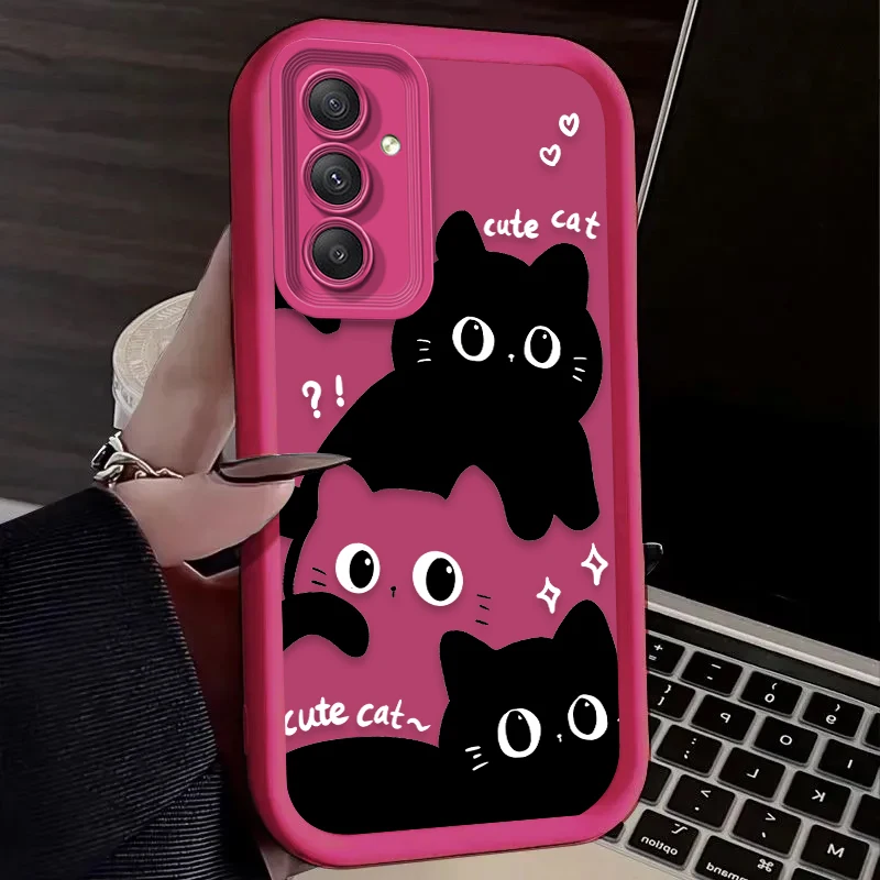 Cute Black Cat Soft Phone Case - Stylish Protective Back Cover
