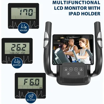 Dripex Elliptical Machine, Hyper-Quiet Magnetic Elliptical Exercise Machine for Home w/16 Levels Resistance, 8KG Flywheel, 6