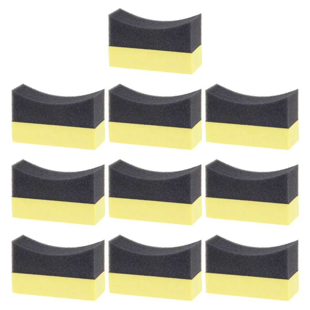 

10 Pcs Car Wash Sponge Wax Applicator Tire Dressing Pad Bubble Cleanser Loofah Shine Pads Composite PE Auto Foam