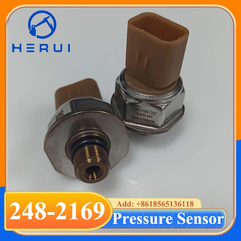 Piezas eléctricas interruptor del Sensor de presión de aceite 248-2169 2482169 5PP4-3 para Caterpillar C7 C9 C12 C13 C15 Sensor de motor diésel de