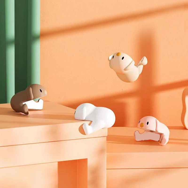 Silicone Table Corner Protector Baby Cartoon Safety Puppy Soft Anticollision Protection Edge Cover for Furniture Kids Security