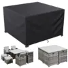 Square Garden Table Cover PU Waterproof Anti-UV Tear-Resistant 420D Oxford Patio Table Furniture Heavy Duty Protective Covers 1