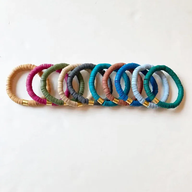 

Vintage Ethnic Style Copper Alloy Bracelet 2022 New Simple Casual Silicone Elastic Bangle Lover Jewelry