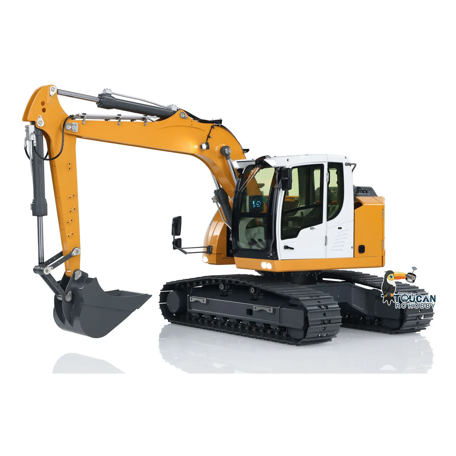In Stock 1/14 R920 RC Hydraulic Excavator JDM-208 RTR Metal Remote Control Digger Construction Truck Car Toys Light System Model 2