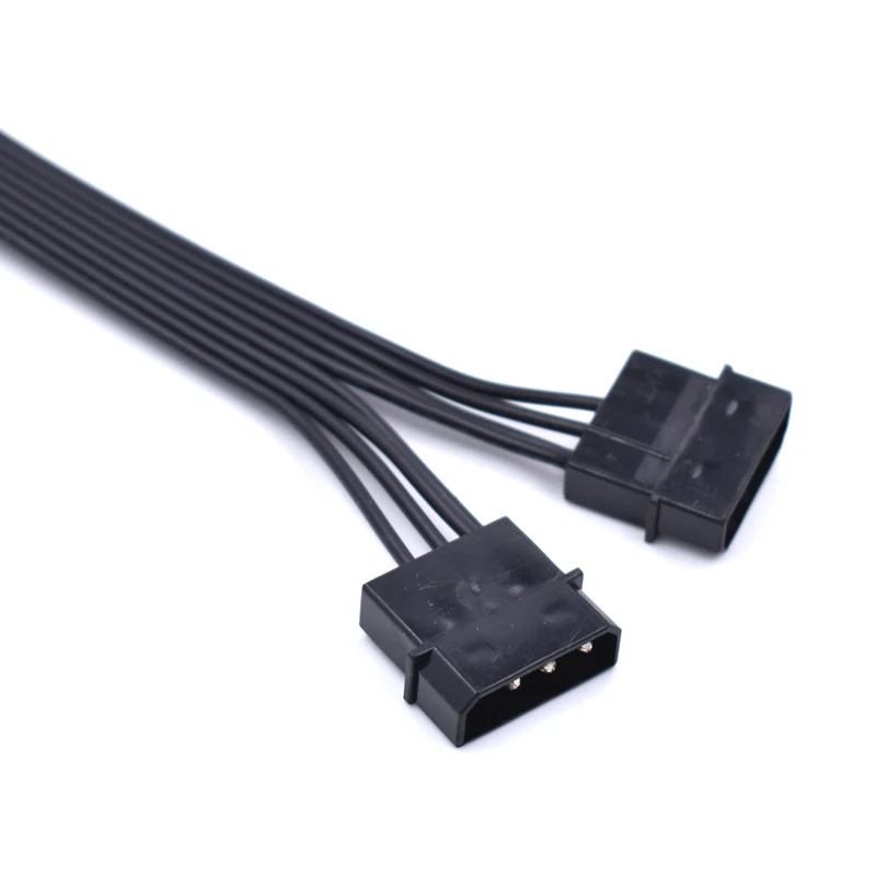 15cm balck Dual 4 Pin Molex to Motherboard ATX CPU 8pin(4+4)pin Power Supply Adapter Cable