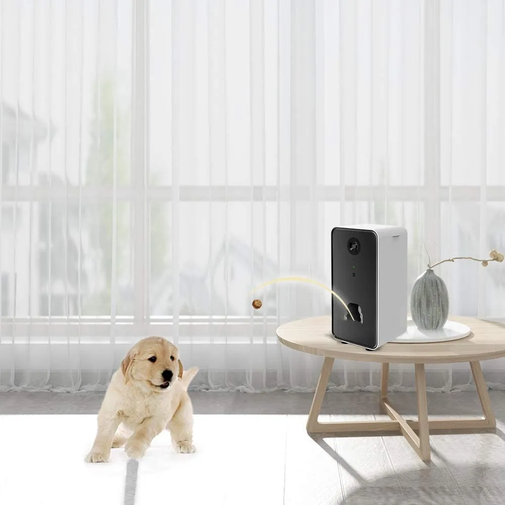 

High quality luxury intelligent WIFI 2 ways audio with camera smart dog cat automatic pet feeder food dispenser