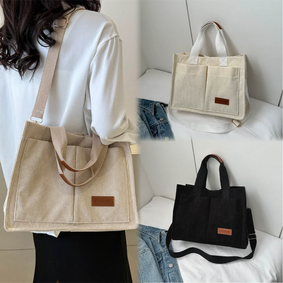 Ladies' handbag, large capacity new fashionable canvas shoulder