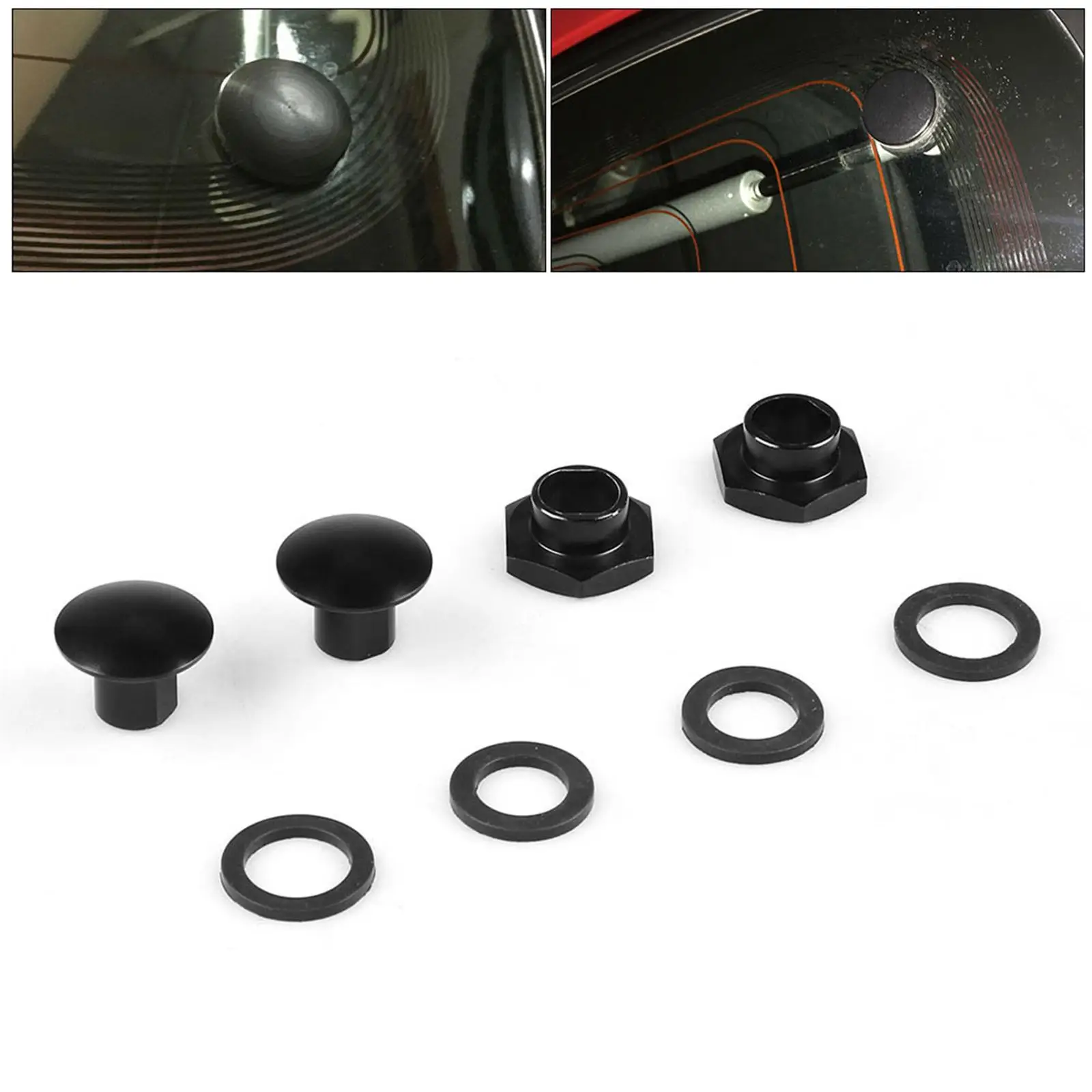 Rear Glass Strut Hardware Kit Aluminum Black 90101--000 for Honda CRV