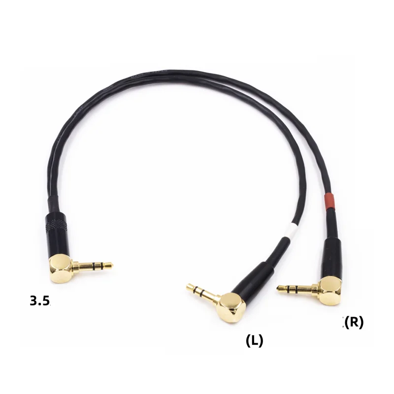 3.5mm Jack 1 to 2 Left Right Channel Recording Cable Suitable for Rhodes DJI Mammoth Dual Microphone Camera Cable