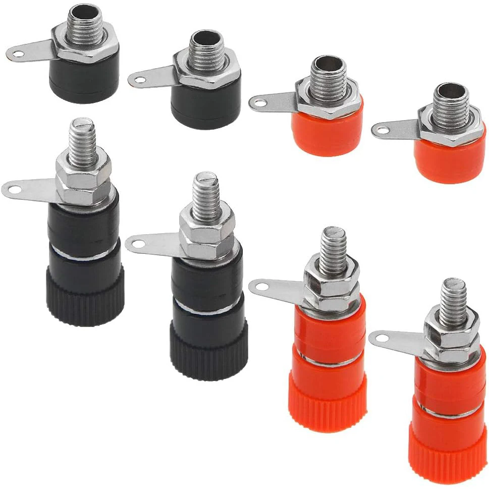40개 4mm 바나나 플러그 소켓 바인딩 포스트 터미널 + 4mm 바나나 암 소켓 잭 마운트 커넥터 (바나나 플러그 앰프용)