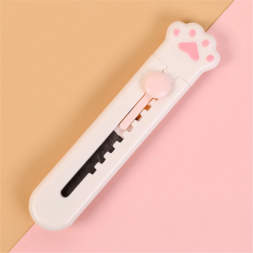 Cute Cat Paw Utility Knife Kawaii Mini Portable Paper Cutter