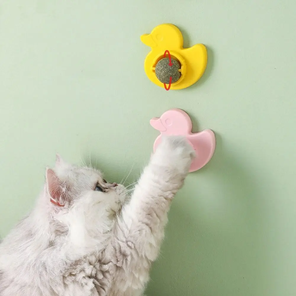 

New Healthy Cat Toys Teeth Cleaning Cat Mint Catnip Balls Rotatable Interactive