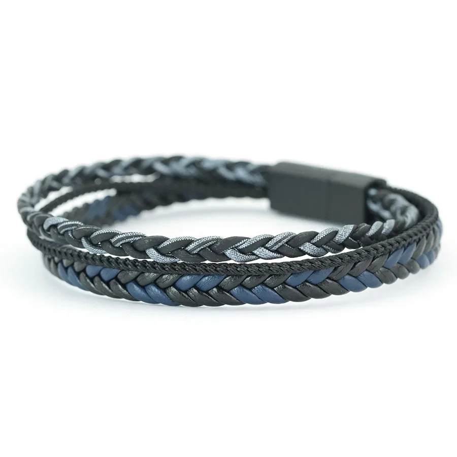 Handmade Braided Leather Men Bracelet