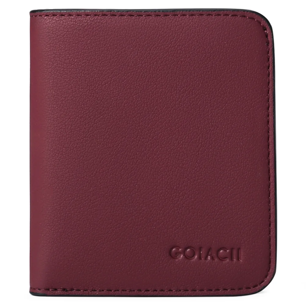Women's Short Wallet Card Holder PU Leather Minimalist Female Ultra Thin Wallet Zipper Coin Purse Solid Color Money Bag Quality