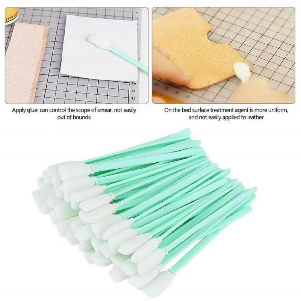100Pcs Foam Swab  Practical Foam Cleaning Swab Stick  Soft Cleaning Swab Stick