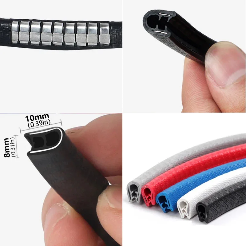 Universal Car Door Edge Protector with Steel Disc Bumper Decor Guard