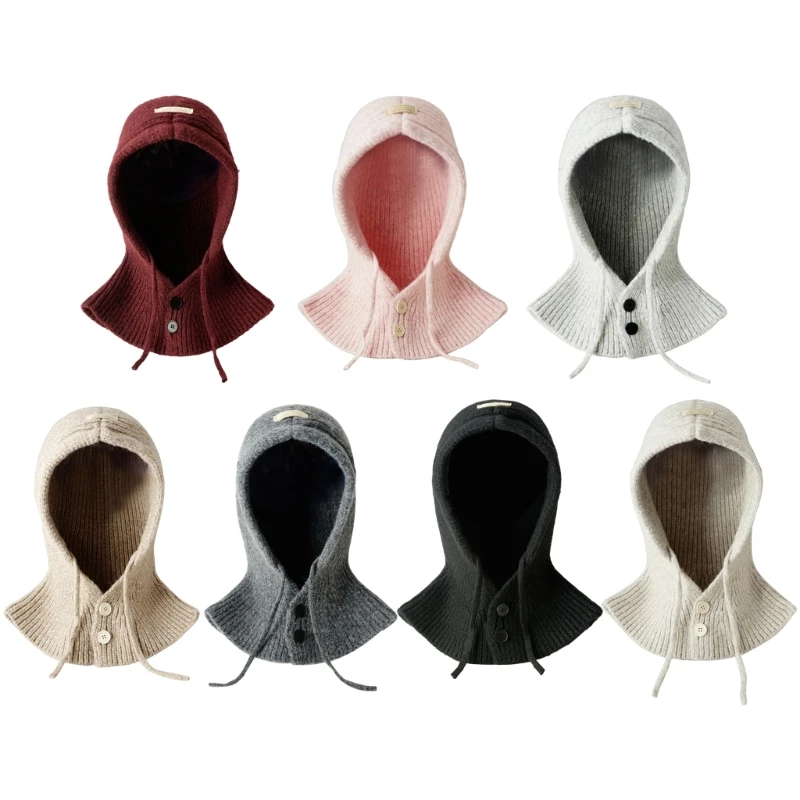 

Вязаная ветрозащитная шапка с капюшоном для взрослых, милая студенческая шапка для катания на лыжах на открытом воздухе, милая