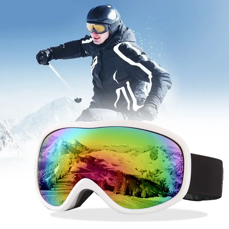 

Лыжные очки, двухслойная противотуманная большая Лыжная маска UV400, очки для катания на лыжах, снегу, сноуборде, очки для катания на лыжах, очки
