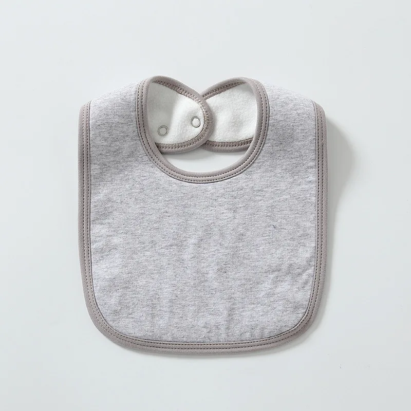 새로운 겨울 방수 두꺼운 Bibs 솔리드 코튼 먹이 타액 수건 부드러운 Burp Cloth For Kid Bib