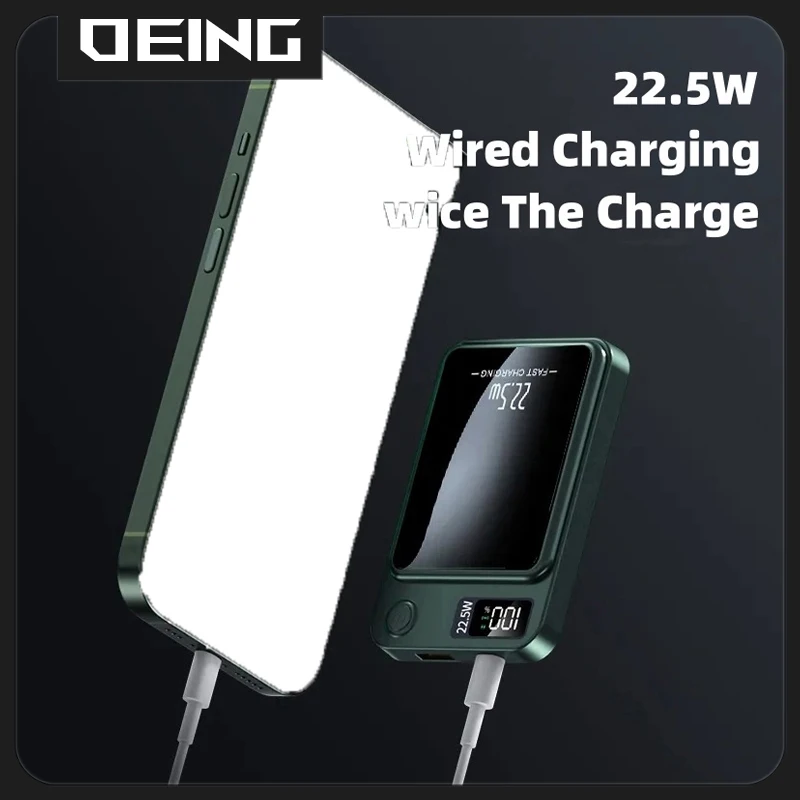 10000mAh Macsafe Powerbank 15W Magnetic Wireless Fast Charger For iPhone Xiaomi Huawei Samsung Power Bank External Spare Battery 4