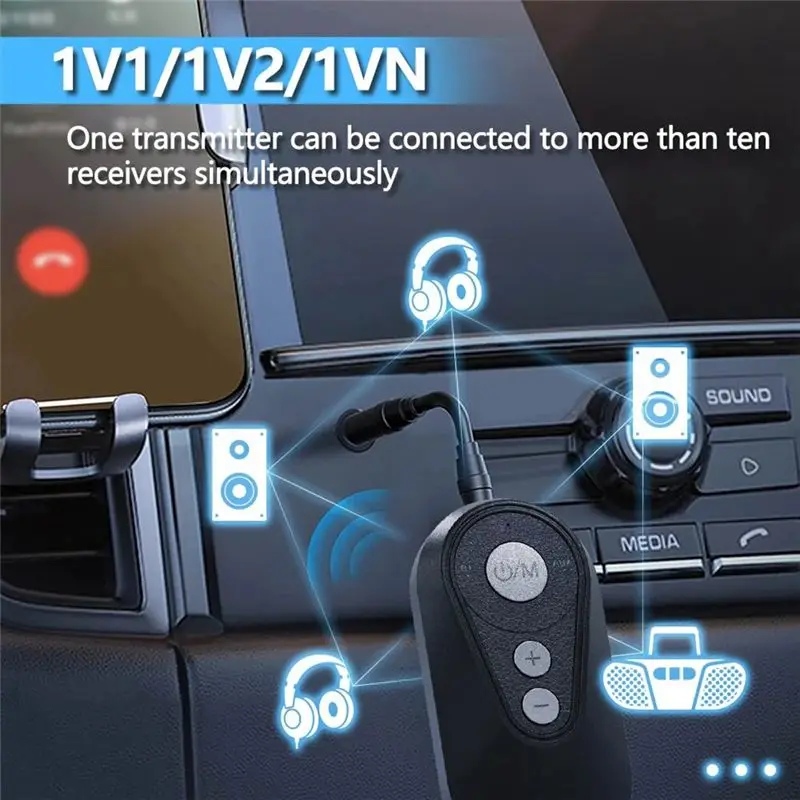 ABKQ-LE 블루투스 오디오 송신기 수신기 V5.4 LC3 헤드폰 용 Hifi 음악 어댑터 TV 블루투스 스피커 3.5Mm 잭