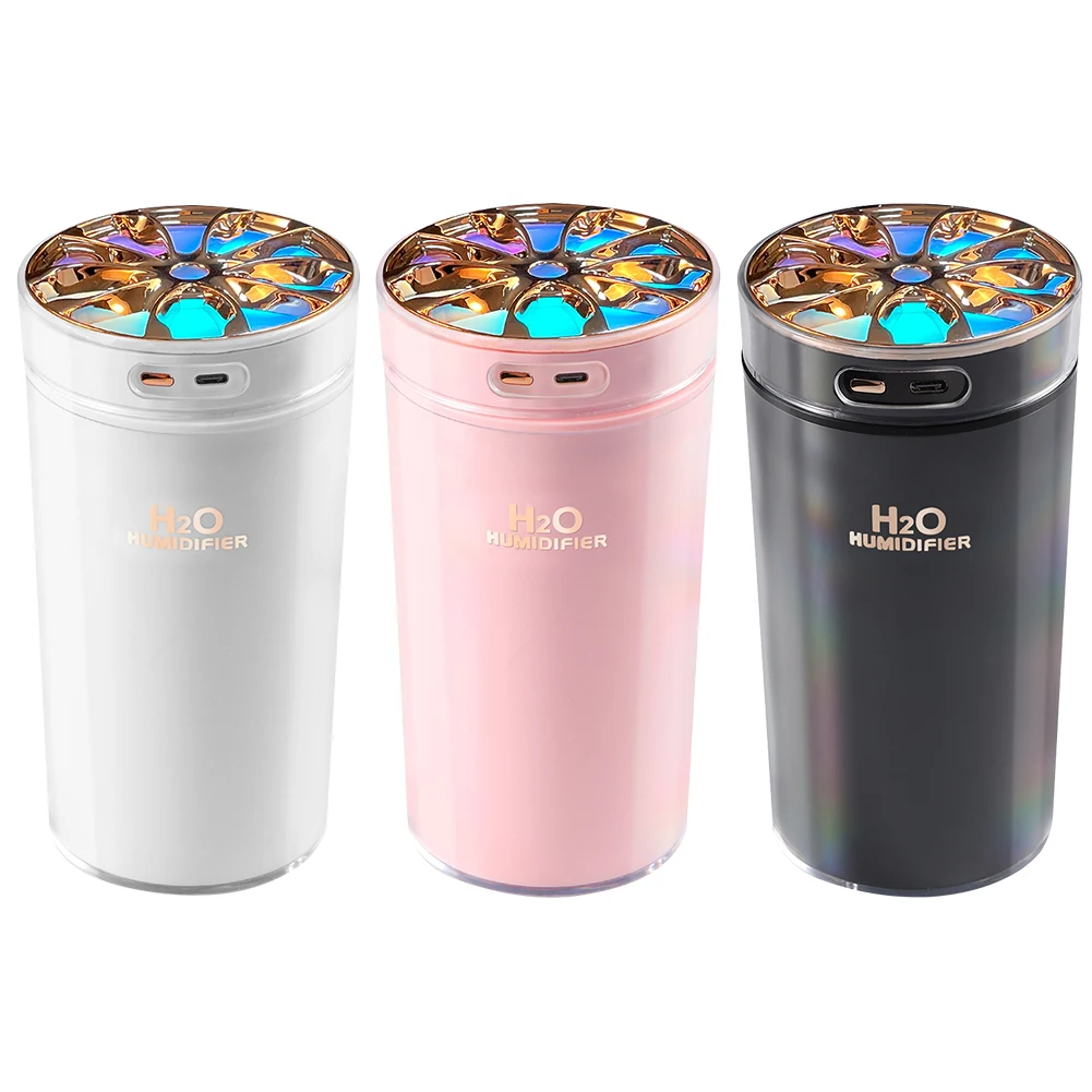 Car Aromatherapy Diffuser USB Powered Car Air Freshener Colorful Night Light 300ml Mini Mist Humidifier Timer for Office Bedroom