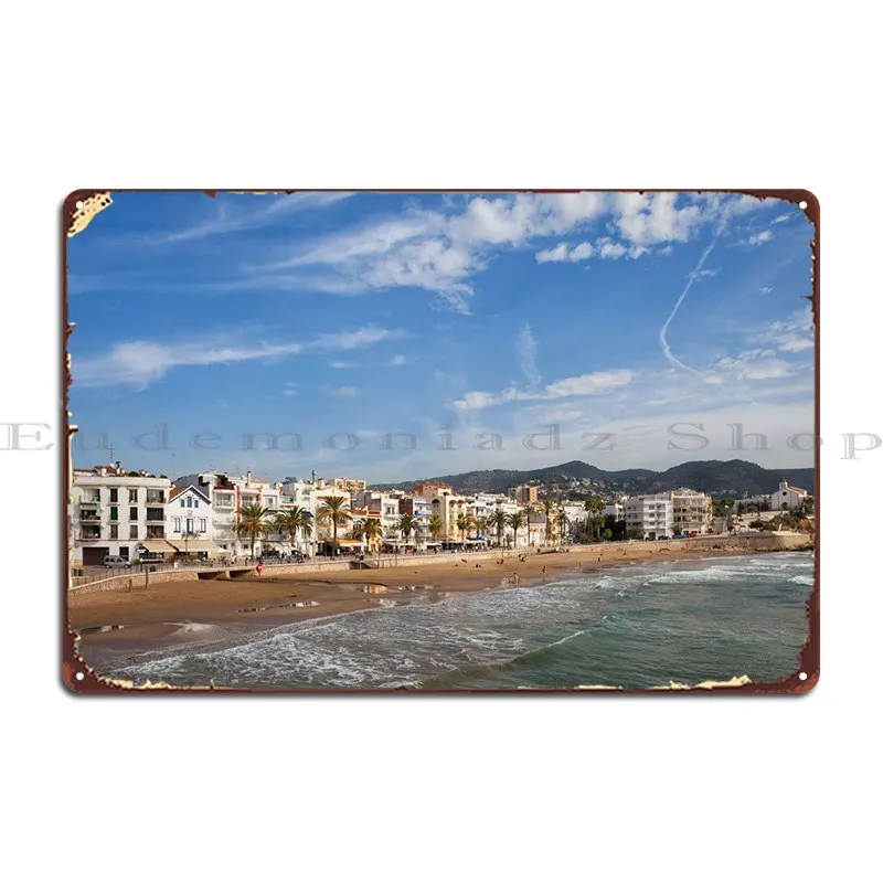 

Металлический плакат Sitges Town в Испании, дизайнерский Классический плакат, металлический плакат в виде таблички для клуба, бара