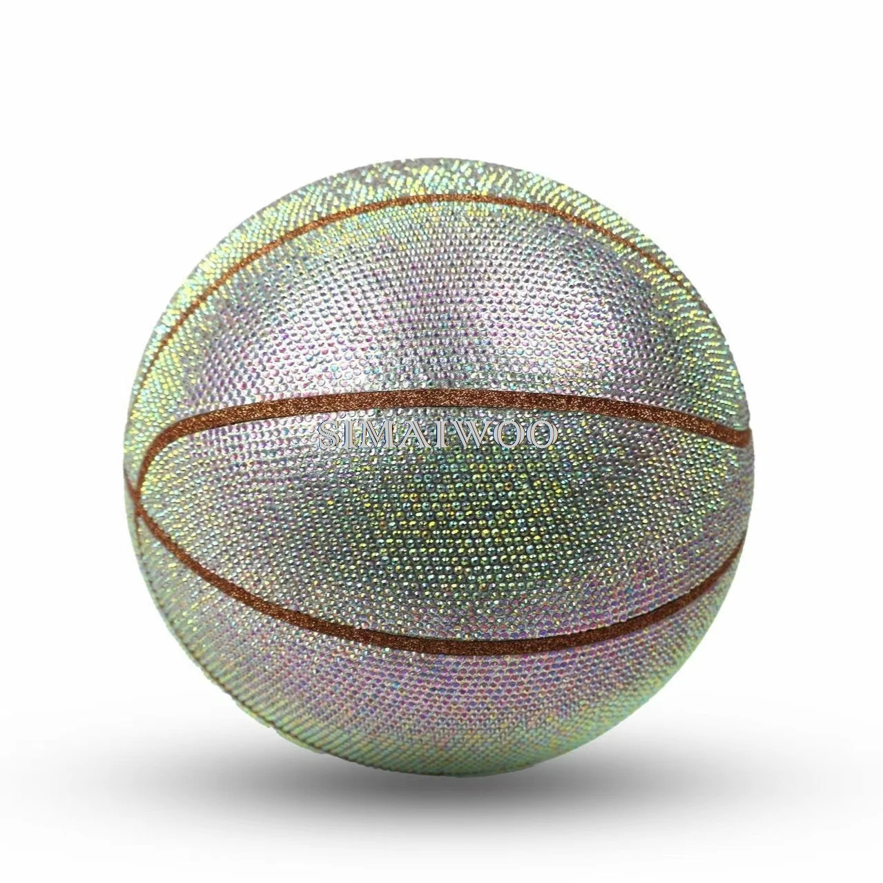 Strass Stickerei funkelnden Basketball exquisite Ornamente Basketballs piel Souvenir Preis anpassbare Wort Sportspiel Geschenk – Detail 8
