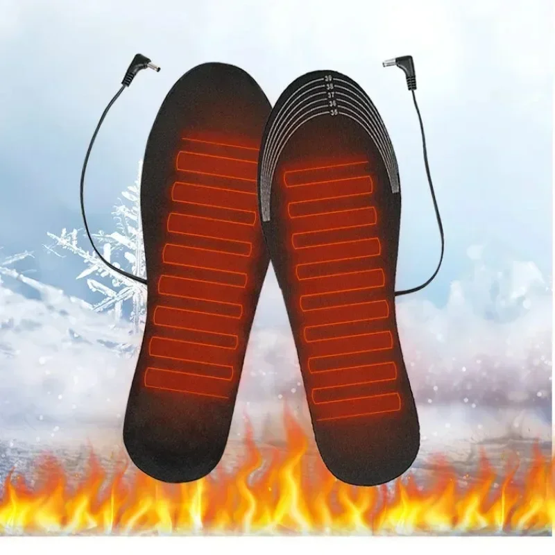 USB Heated Shoe Insoles, Foot Warming Pad, Feet Warmer, Sock Pad Mat, Winter, Outdoor Sports, Warm, New, 1 Pair