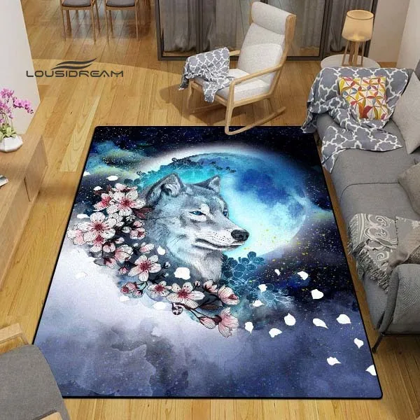 

Wolf Beast Rug and carpet for home living room Bedroom entrance Large area soft carpet Fashion 3D Printing animal decoration mat