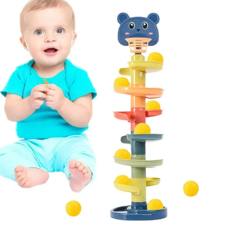 

Spiral Ball Drop Tower Ball Drop And Roll Swirling Tower Balls Ramp Whirling Stack And Toss Game For Toddlers Activity Toys