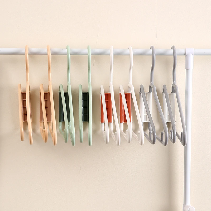 1PC Folding Clothes Hangers Towel Rack Clothes Hangers Home Storage Hooks Home Storage Hooks Towel Rack Portable Space-Saving 3