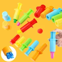 5 Pieces/Set Dough Extruders Set Assorted Designs Novelty DIY Plasticine Squeeze Making Playdoh Tool for Playing Dough 1