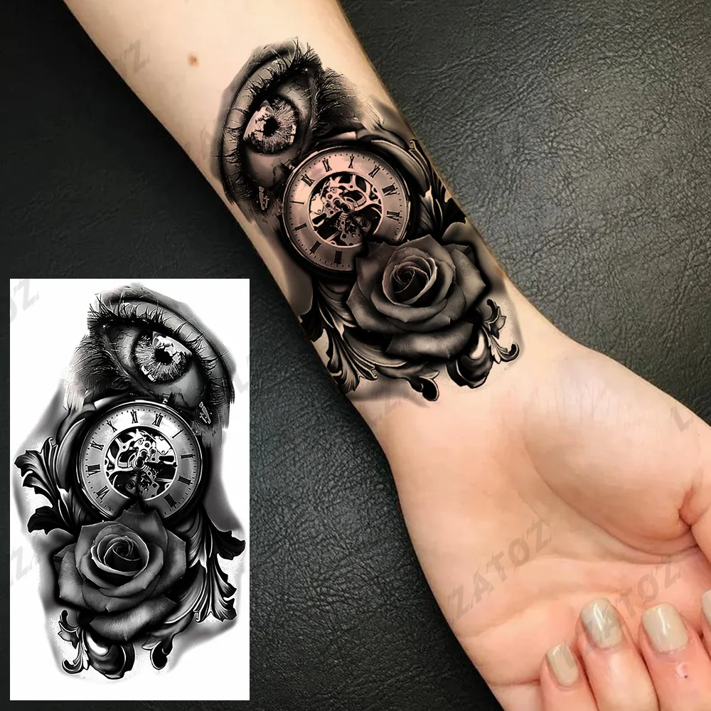 Dunkle Anker Berge Temporäre Tattoos Für Männer Frauen Erwachsene Blume  Feder Kreuz Schlange Gefälschte Tattoo Fuß Wasser Transfer Tatoos -  AliExpress, image size:1000x1000