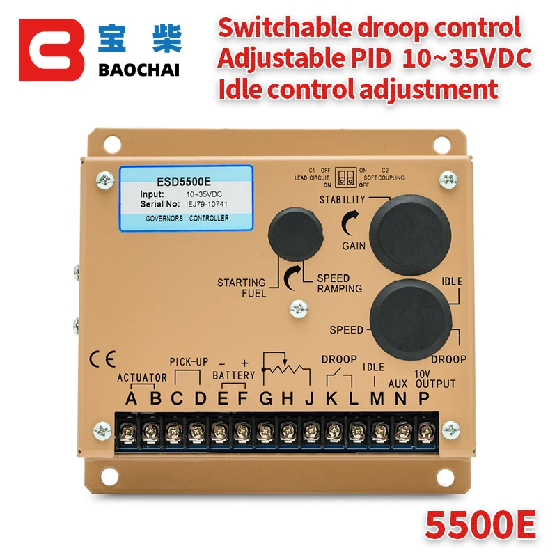 

ESD5500E Generator Speed Controller module 5500E electric speed Governor 12v 24v DC motor control diesel engine part