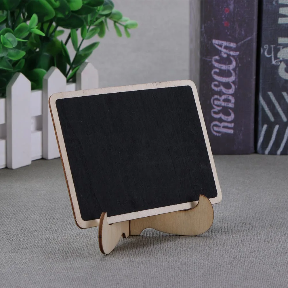 Mini Wooden Chalkboard Portable Stand Message Boards Decorative Tabletop Multi-function Durable Creative for Wedding Party
