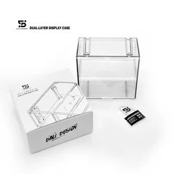Acrylic Dual - Layer Miniature Car Display Case - Clear Showcase Box (Transparent B)