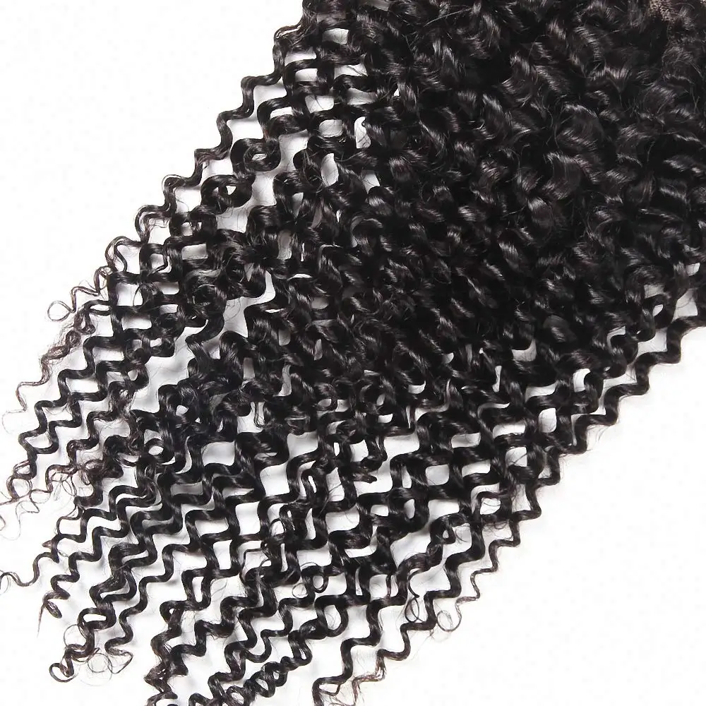 Transparent Lace Closure 4x4 Mongolian Curl Human Hair Closure Only Pre Plucked Baby Hair Curly 16 Inch 4x4 Lace Front human hair extensions human hair closure human hair lace product human hair frontal