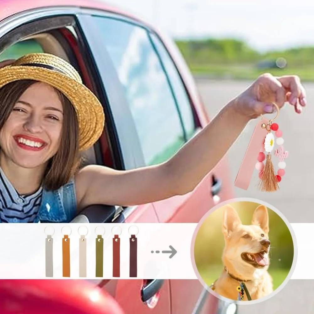 Sleutelhangers Van Leer Zwart - 2 Stuks Multifunctioneel Voor In De Auto Voor Mannen En Vrouwen