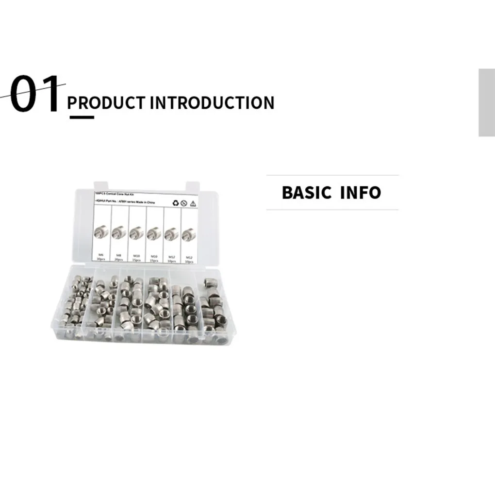 

100Pcs/Box Car Nut Automobile Screws Kits Upgrade Maintenance Accessories
