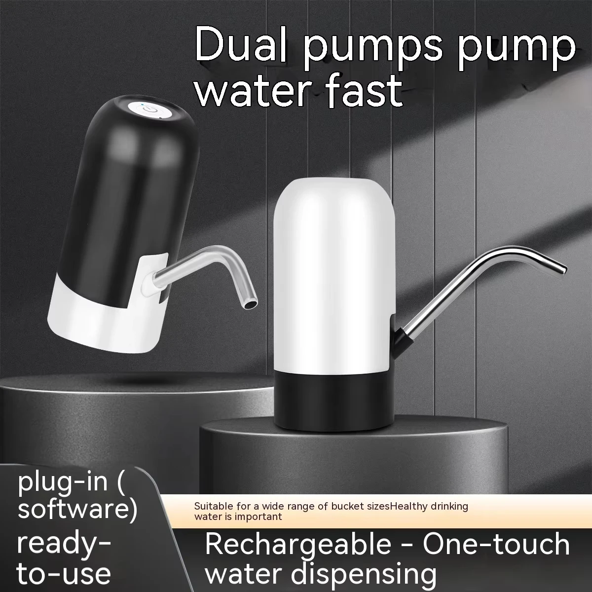 Water Dispenser Pump 5 Gallon Water Bottle USB Charging Automatic Portable Electric