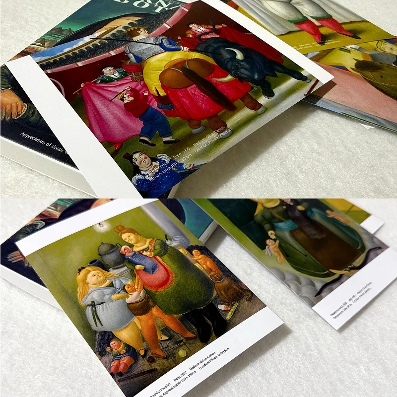 30PCS 페르난도 보테로 엽서 세트 - 콜롬비아 유명 예술가 유화 아트 컬렉션 아트 애호가를 위한 인사말 카드 선물