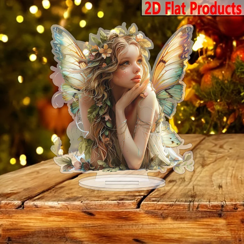 Christmas Elf Acrylic Tabletop Decor with Stand-Festive Desk Ornament, Perfect for Home And Office Holiday Decoration, Ideal G