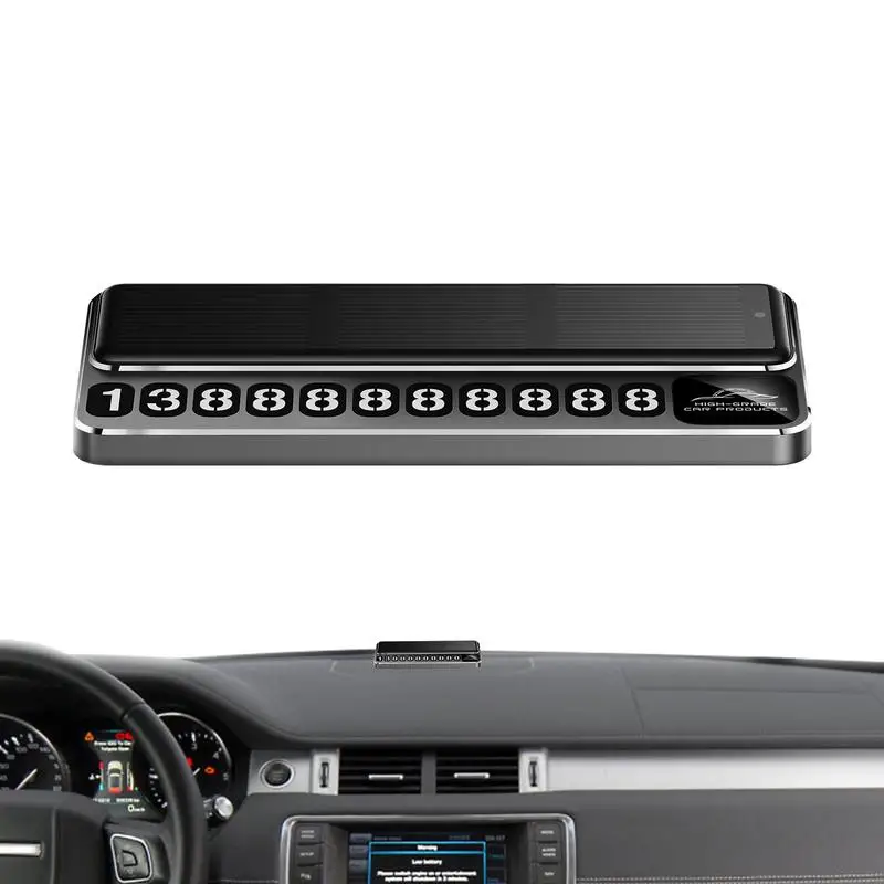 

Solar Car Aromatherapy Diffuser Rotating Solar Car Fresheners LED With Parking Number Plate Solar Energy Car Air Freshener