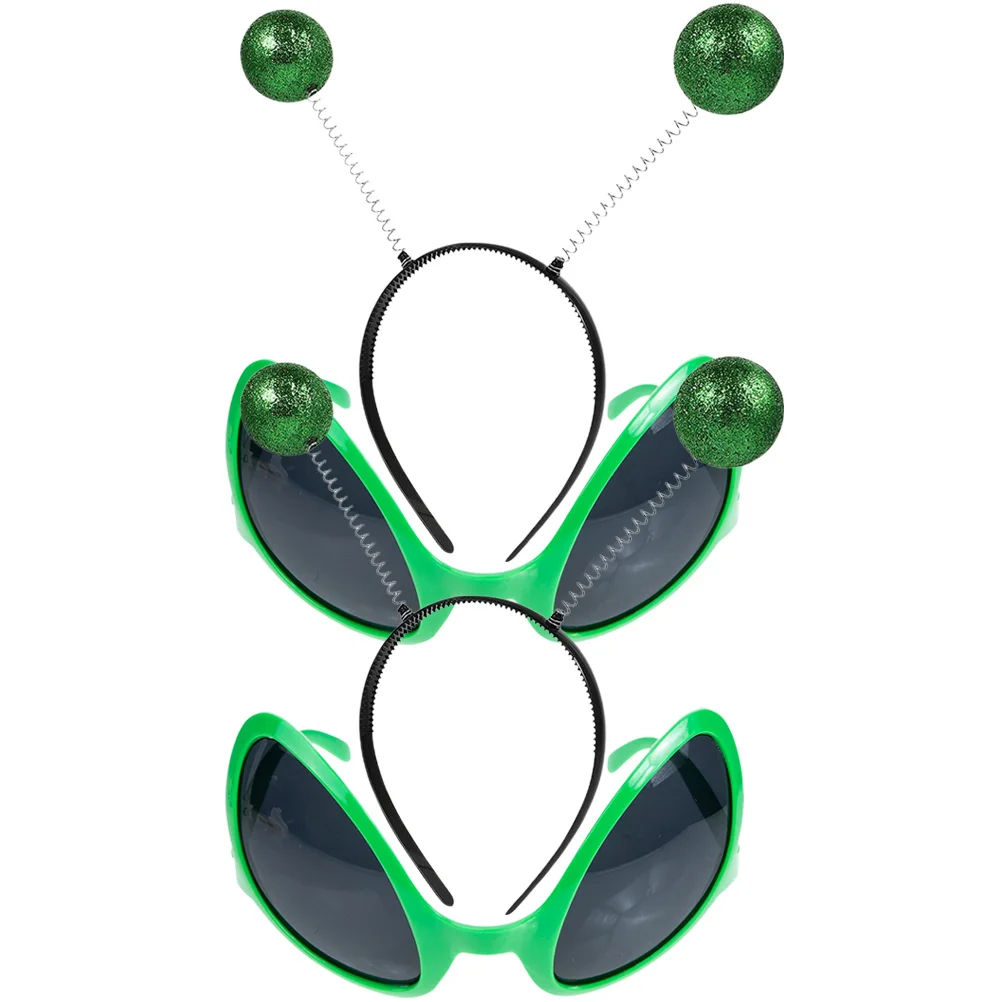 4Pcs Alien Headband Eye Glasses Alien Antenna Costume Accessories Novelty Unique Creative Design Lightweight Premium Materials costume headband