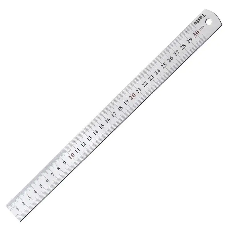 15-100CM 무광택 새틴 크롬 스테인리스 스틸 기계공 엔지니어용 눈금이 있는 자(미터법)