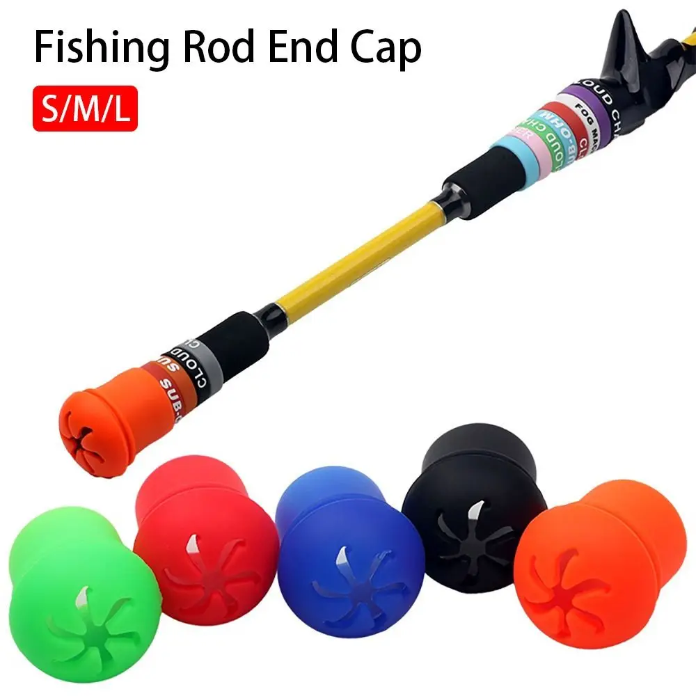 

1Pcs Fishing Rod End Cap Silicone Plug Cover Fishing Rod Tail Plug Protector Case Strong Elasticity Fishing Tackle Accessories