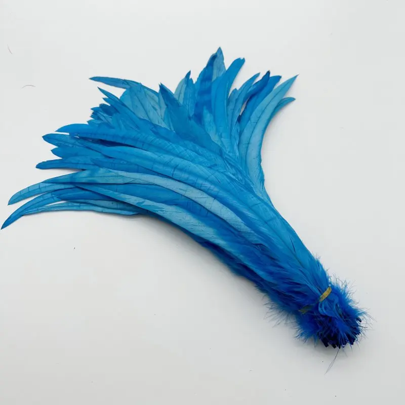 Rooster Feathers Natural Feathers Craft Feathers 50pcs 25-45CM 10-18inch Rooster Tail Feather Plumes Brown Red DIY Dyed Natural Cock Clothing Accessories Jewelry Performance