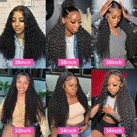 200 densité 40 pouces 13x6 vague profonde Hd dentelle frontale perruques cheveux humains bouclés perruques vague d'eau 13x4 dentelle avant perruque pour les femmes noires perruque 5